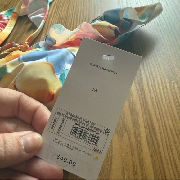 Ruffle Flounce Sleeve Maternity One Piece Swimsuit Isabel by Ingrid & Isabel M - Picture 4 of 6